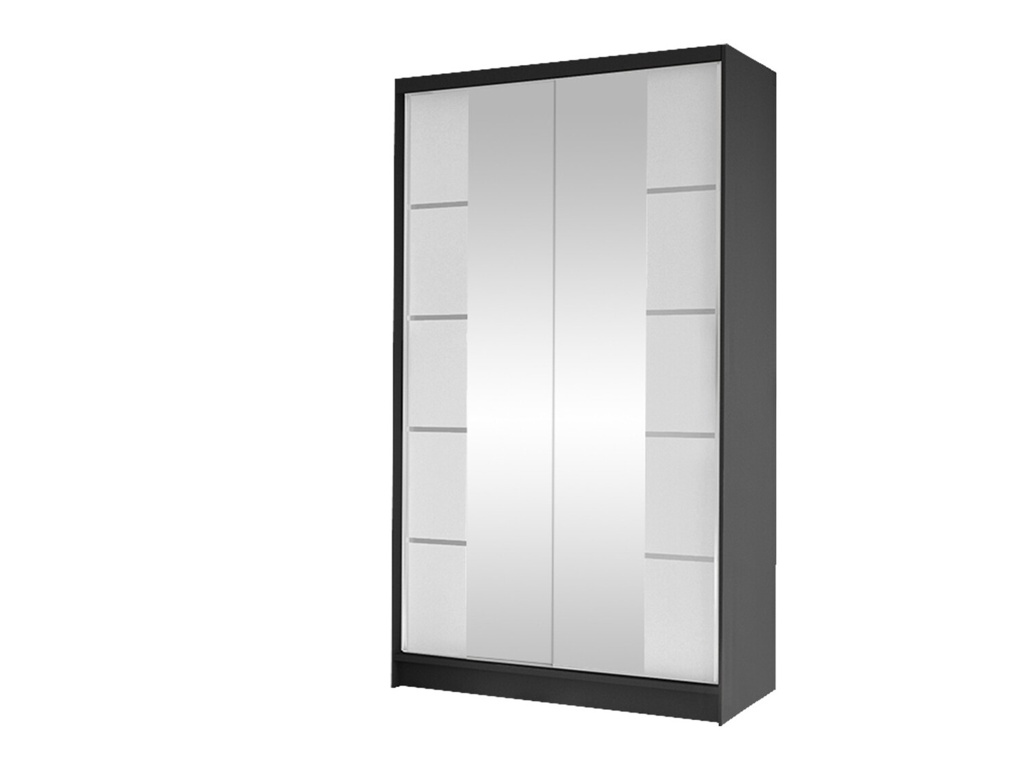Kledingkast Closico Fractor V (Zwart + Wit)