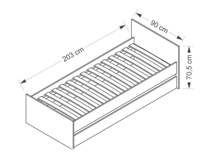 Bed Cirdora 107 (Riviera eiken)