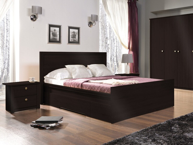 Bed Elialo 124 (Donker Sonoma eik)