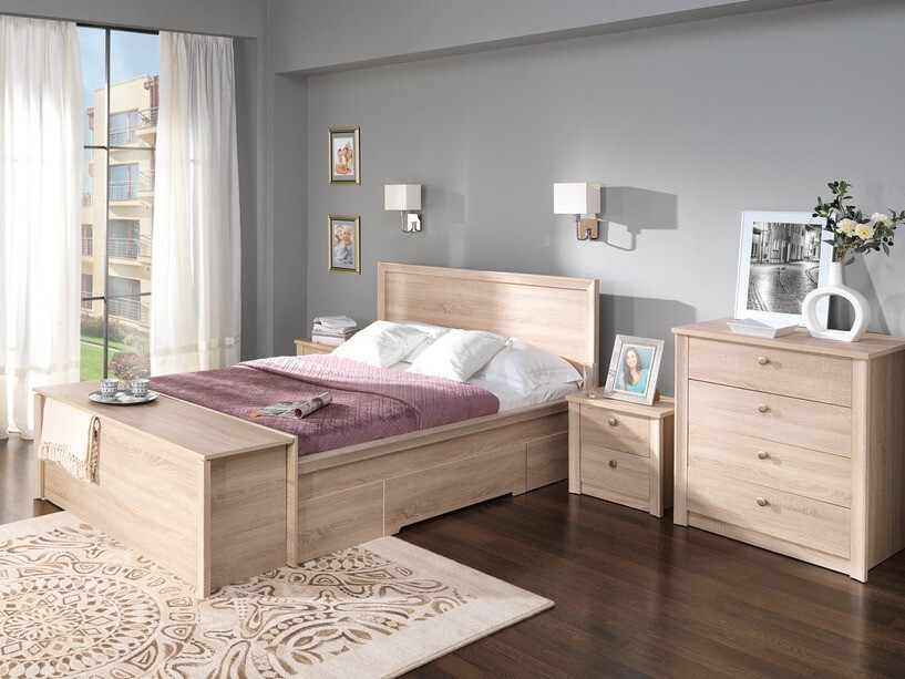 Bed Elialo 124 (Sonoma eik)