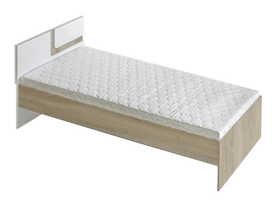 Bed Levtala 112 (Licht eiken + Wit)