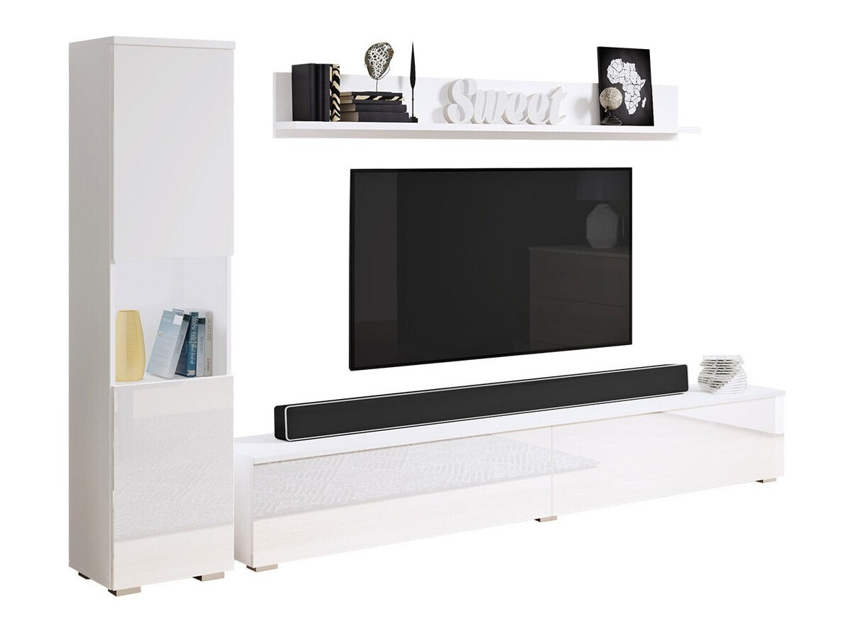 Woonkamerset Sarasota 130 (Wit + Glanzend wit)