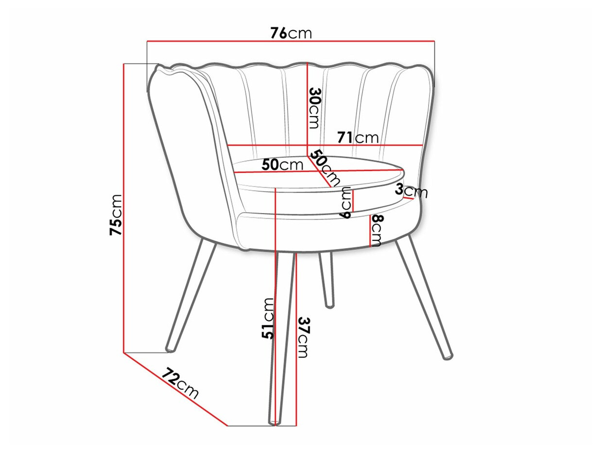 Fauteuil Comfivo Univae (Blauw + Gouden)