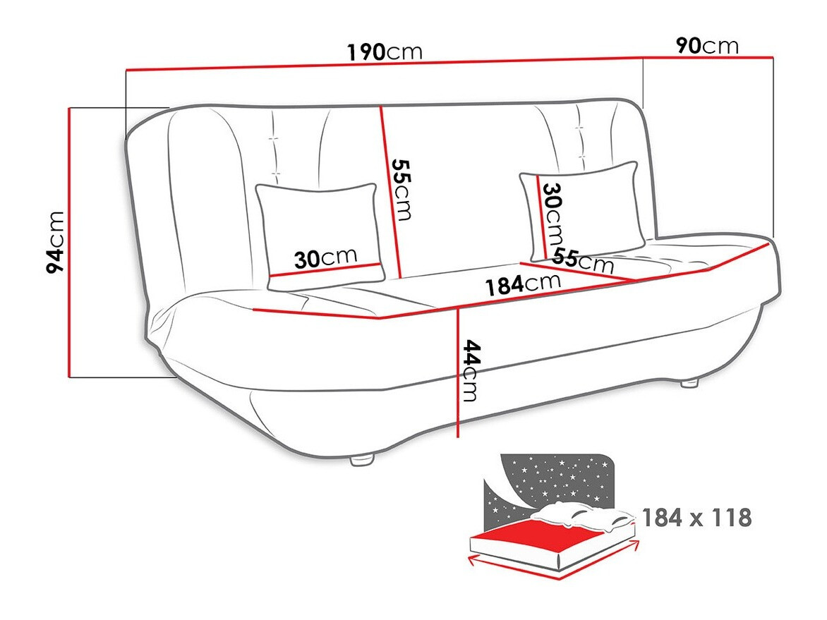 Slaapbank Comfivo 239 (Alova 04 + Alova 46)