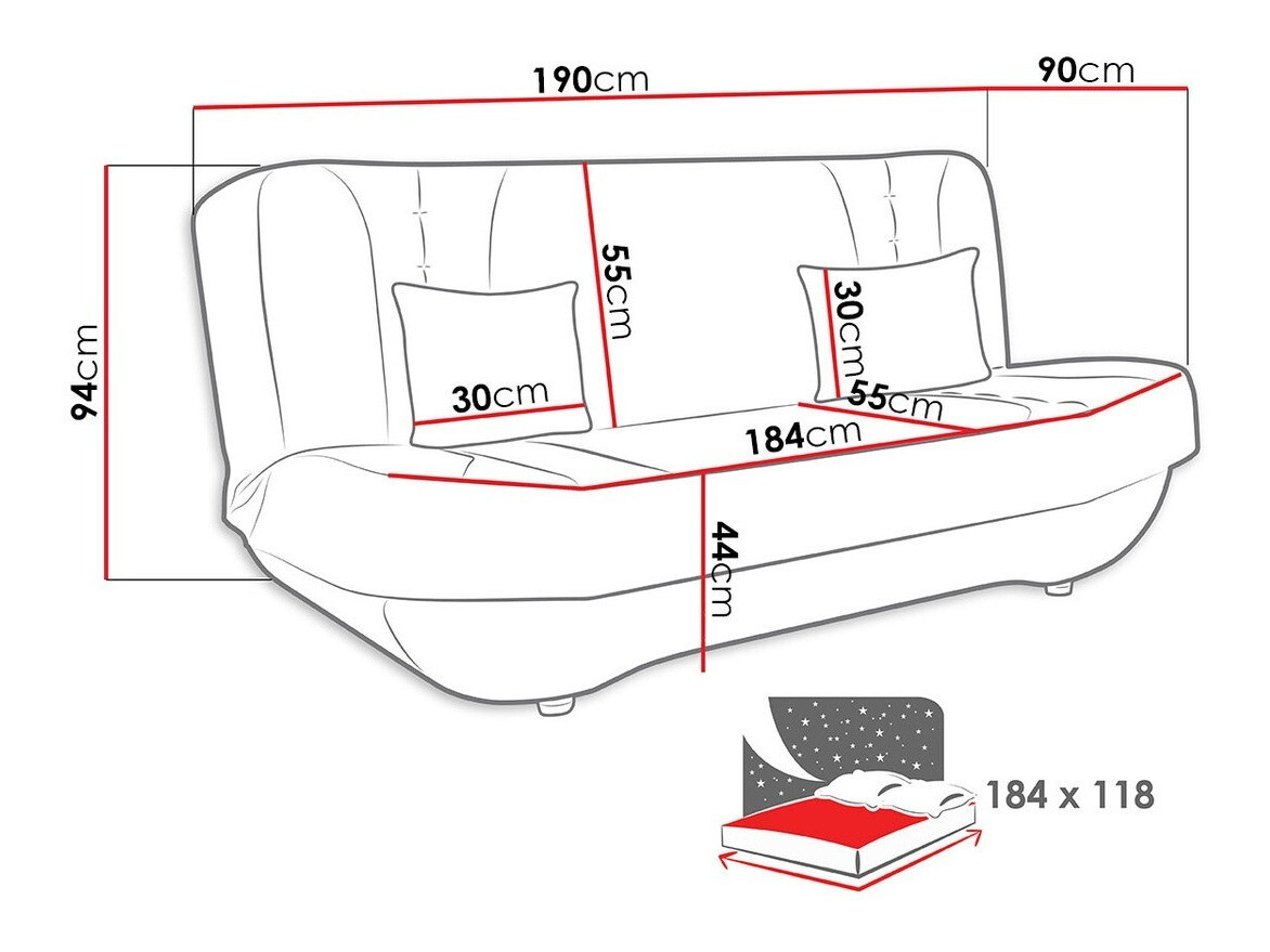 Slaapbank Comfivo 239 (Magic Velvet 2225 + Magic Velvet 2227)