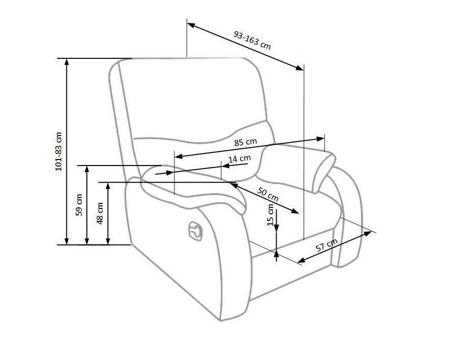 Relaxfauteuil Houston 564 (Bruin)