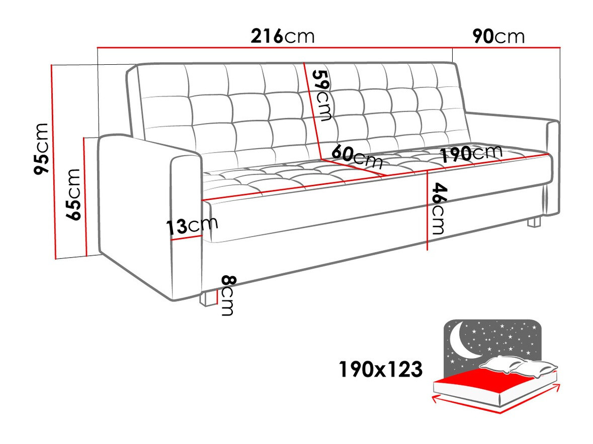 Slaapbank Decatur 105 (Amor Velvet 4311)