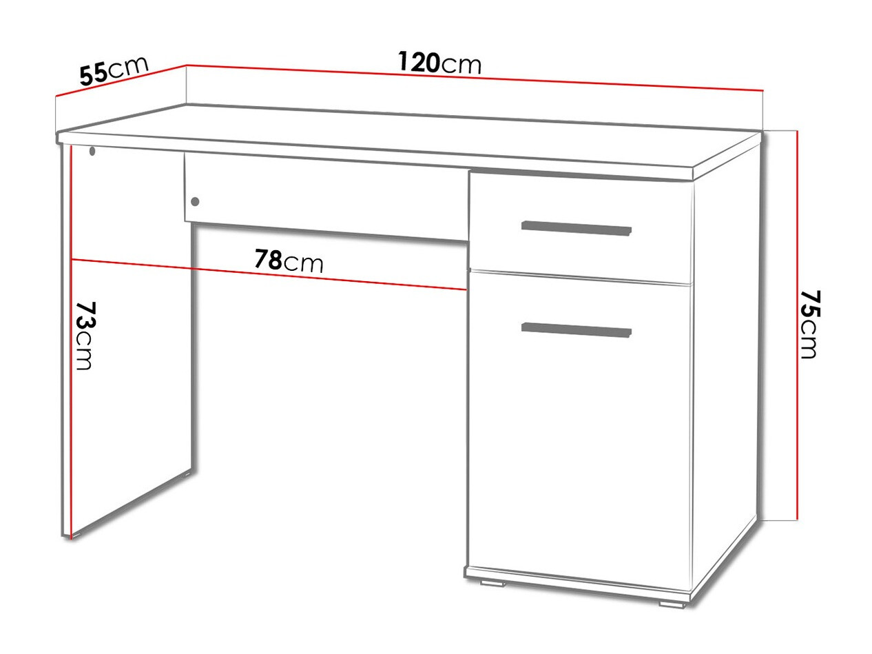 Bureau Cirveso 114 (Wit + Glanzend wit)