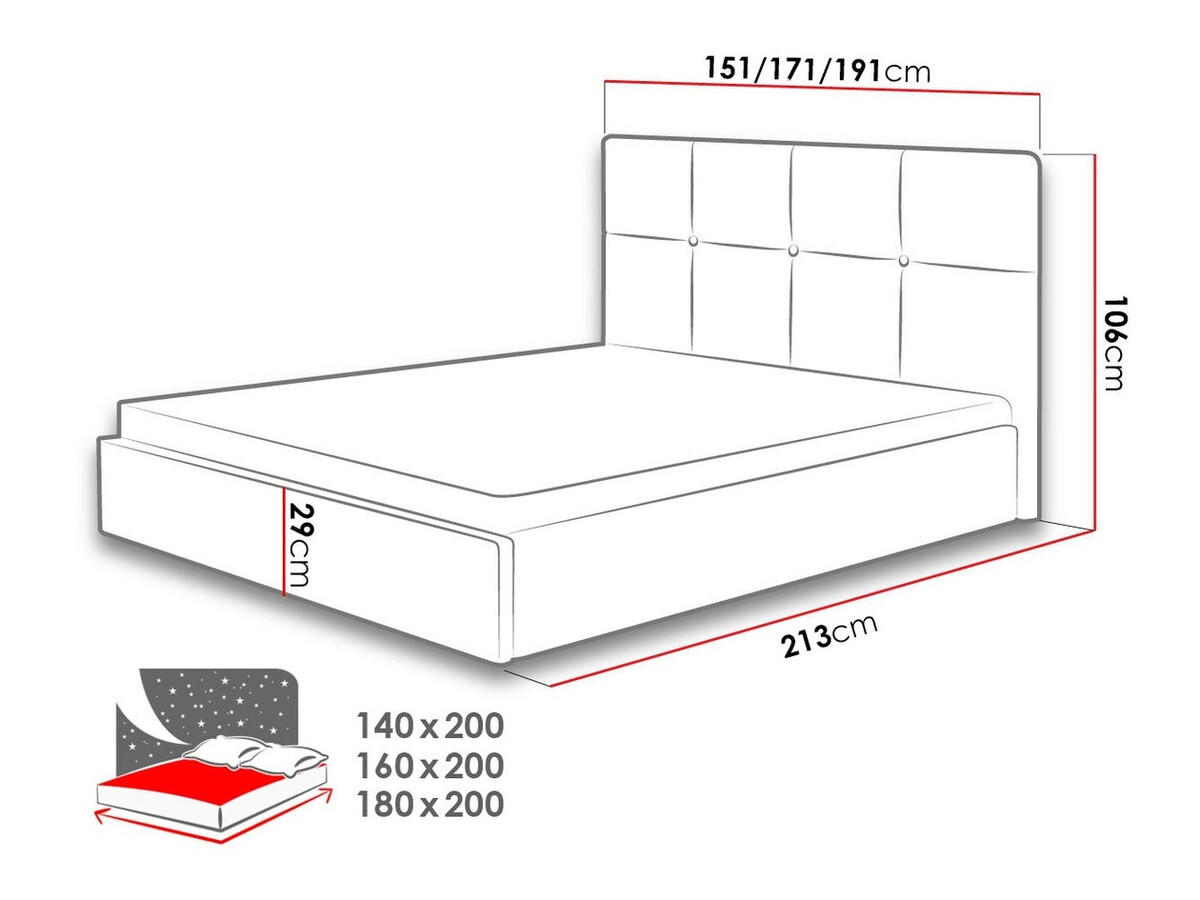 Bed ComfiDream 130 (Sawana 21)
