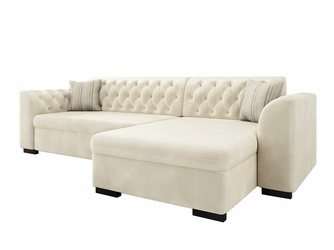 Chesterfield hoekbank Comfivo 252 (Magic Velvet 2250 + Senegal 825)