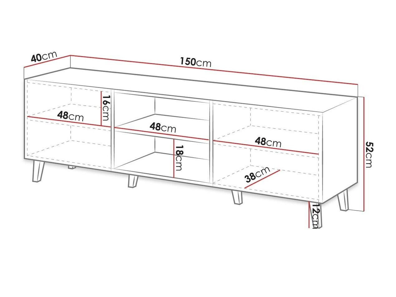 TV-meubel Dicto (Wit + Zwart)