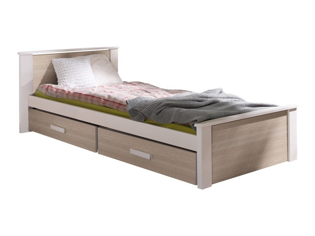 Bed Henderson 116 (Wit + Sonoma eik)