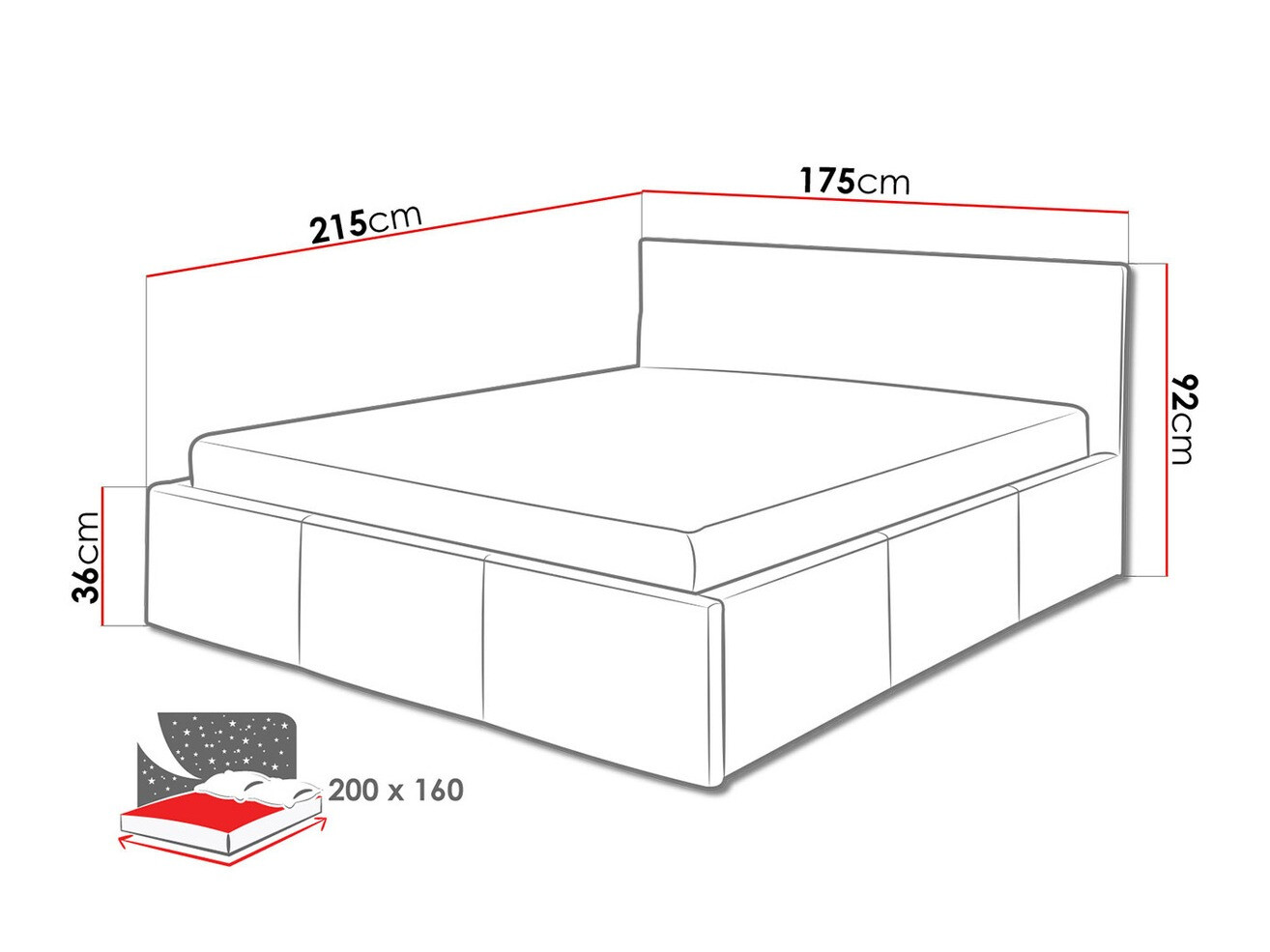 Bed Tivdalu 123 (Soft 017)