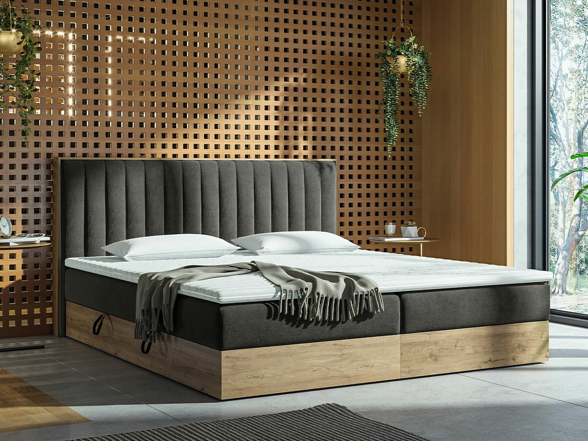 Boxspring ComfiDream 166 (Gouden eik + Soro 24)