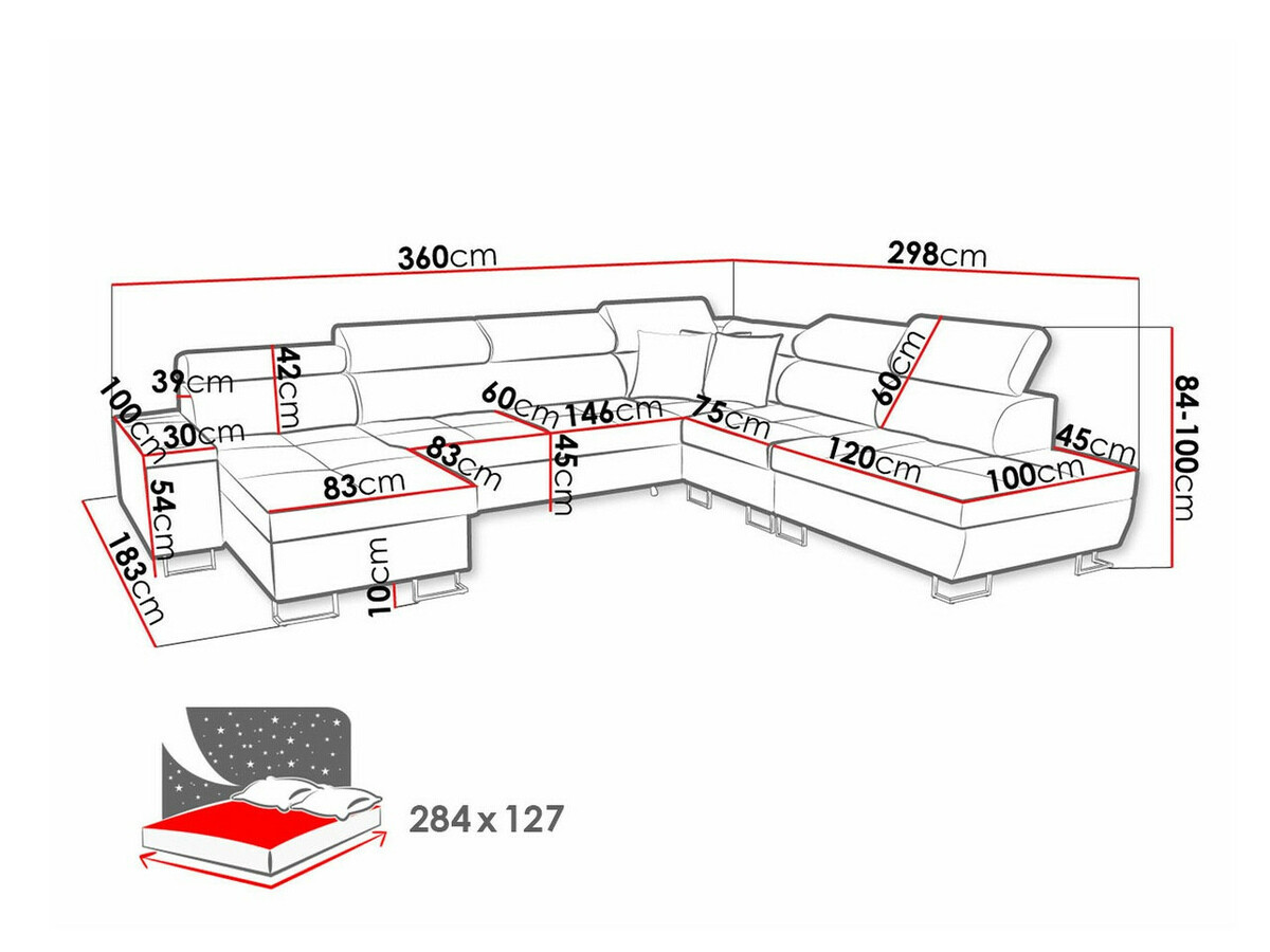 Hoekbank Sarasota 135 (Uttario Velvet 2955)