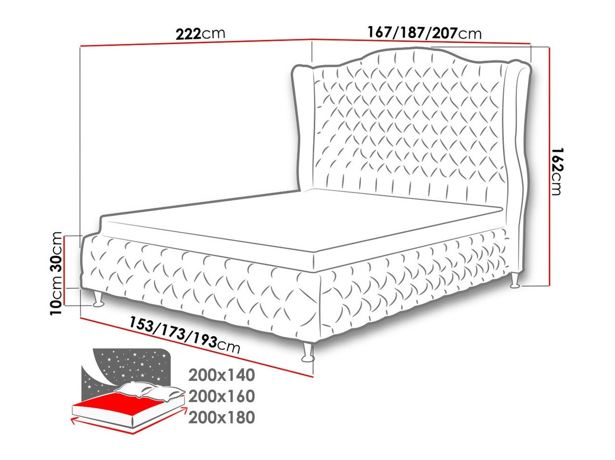 Bed Florence 102 (Primo 8804)