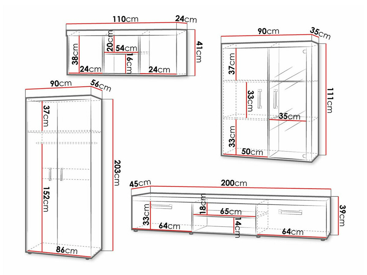 Woonkamerset Cormiru 107 (Pruim + grafiet)