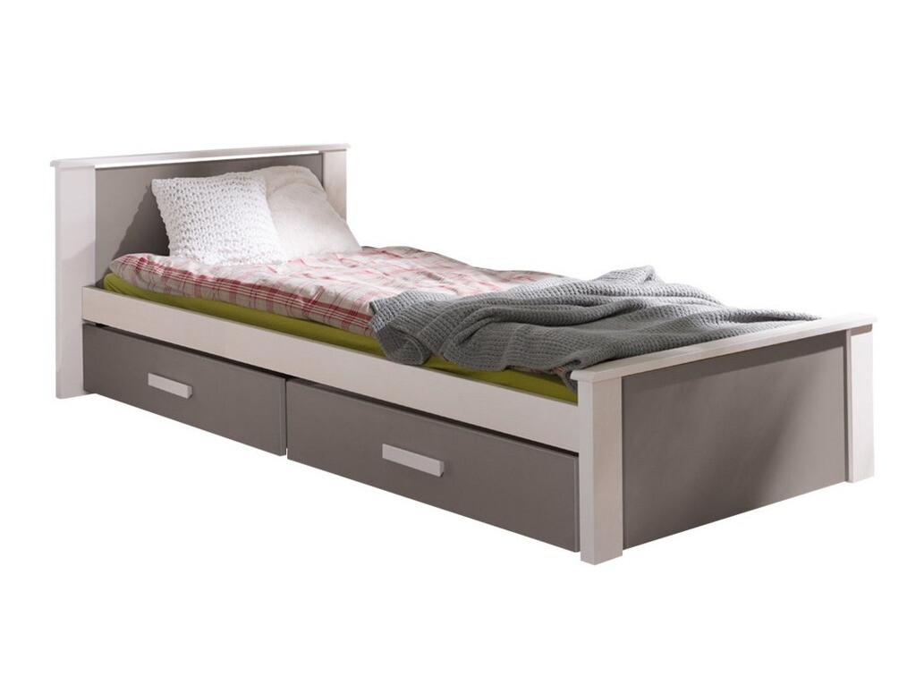 Bed Henderson 115 (Wit + Truffel)