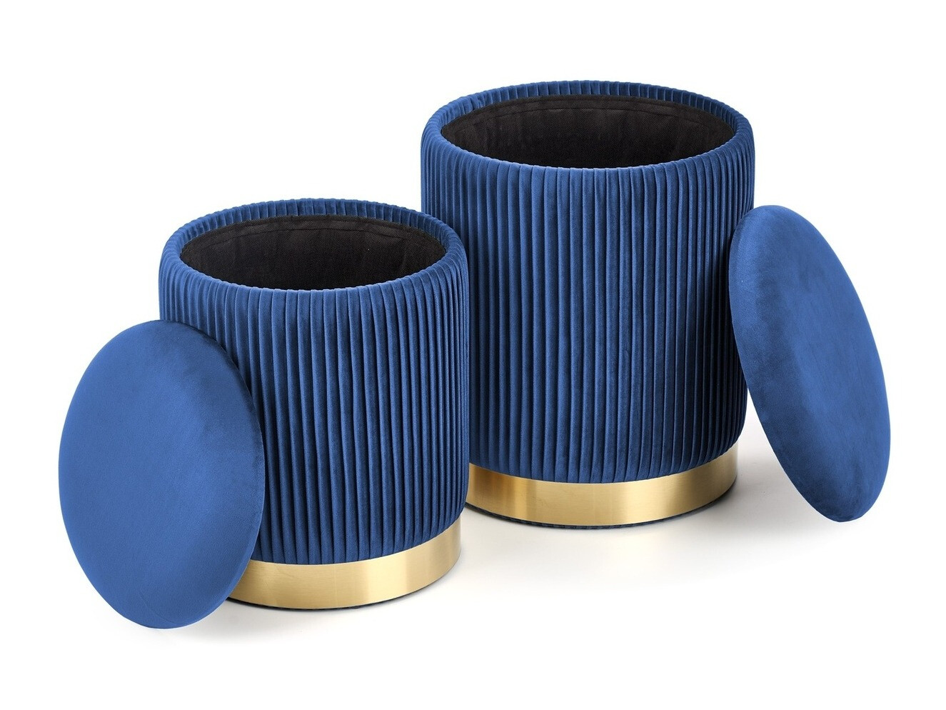 Set poefs Houston 1153 (Donkerblauw)