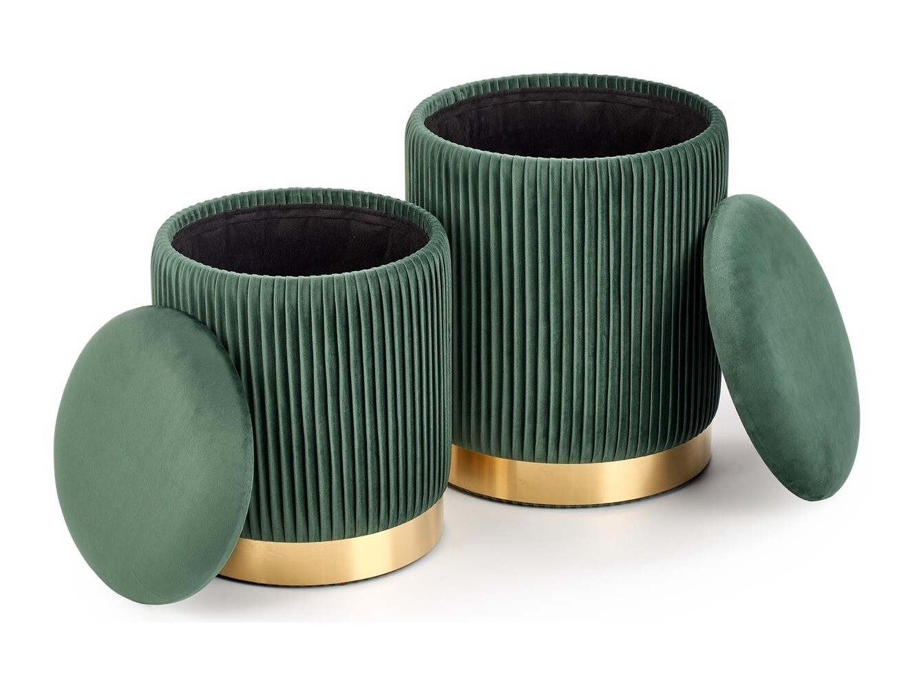 Set poefs Houston 1153 (Donkergroen)