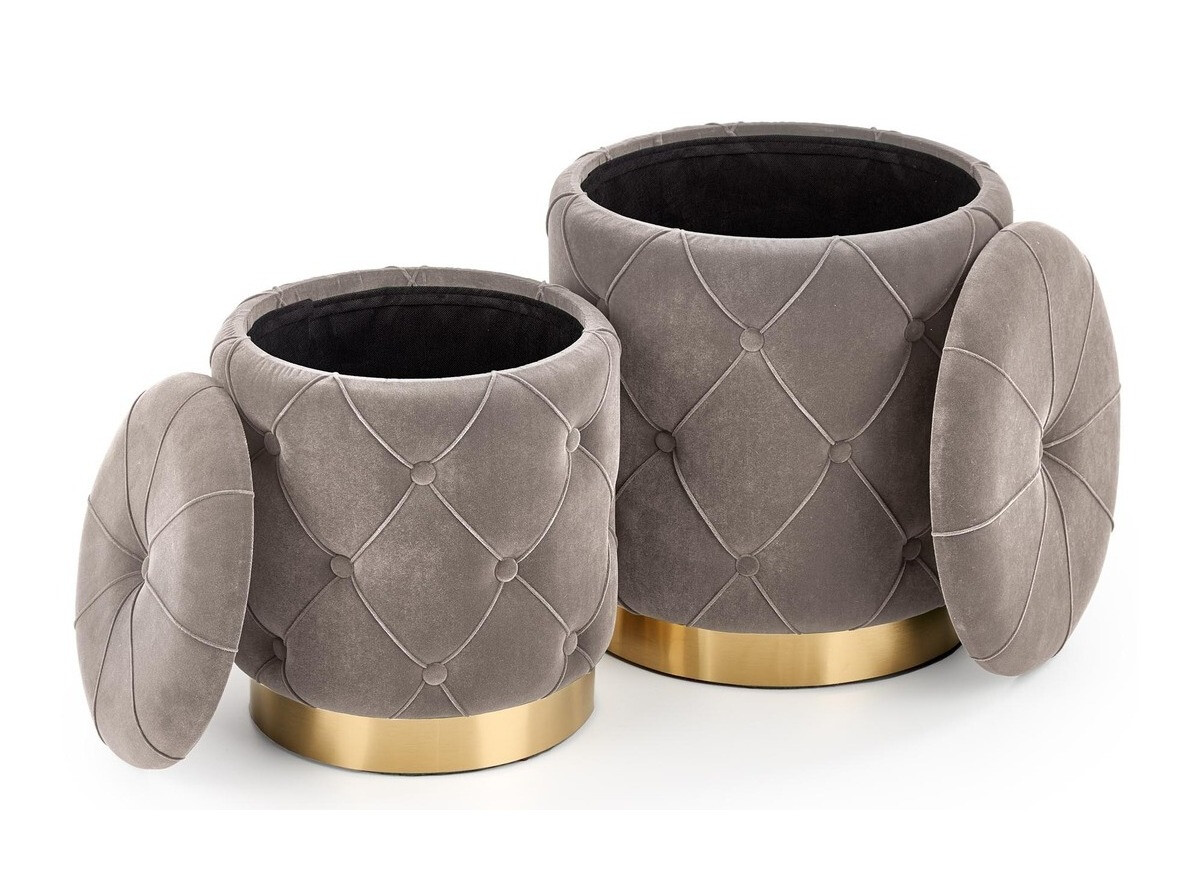 Set poefs Houston 1154 (Grijs)