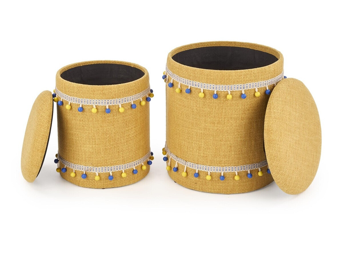 Set poefs Houston 1155 (Geel)