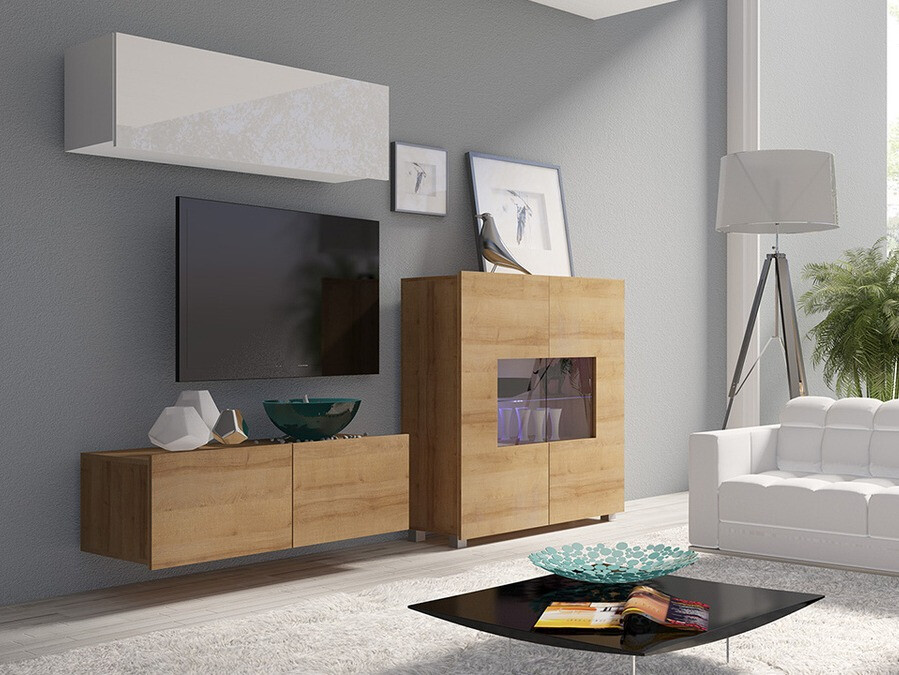 Woonkamerset Tivdalu 113 (Gouden eik + Wit)