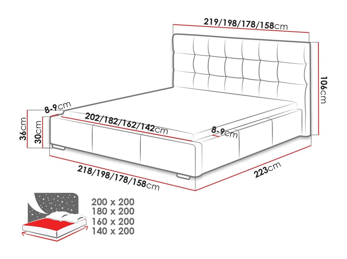 Bed ComfiDream 128 (Madryt 120)
