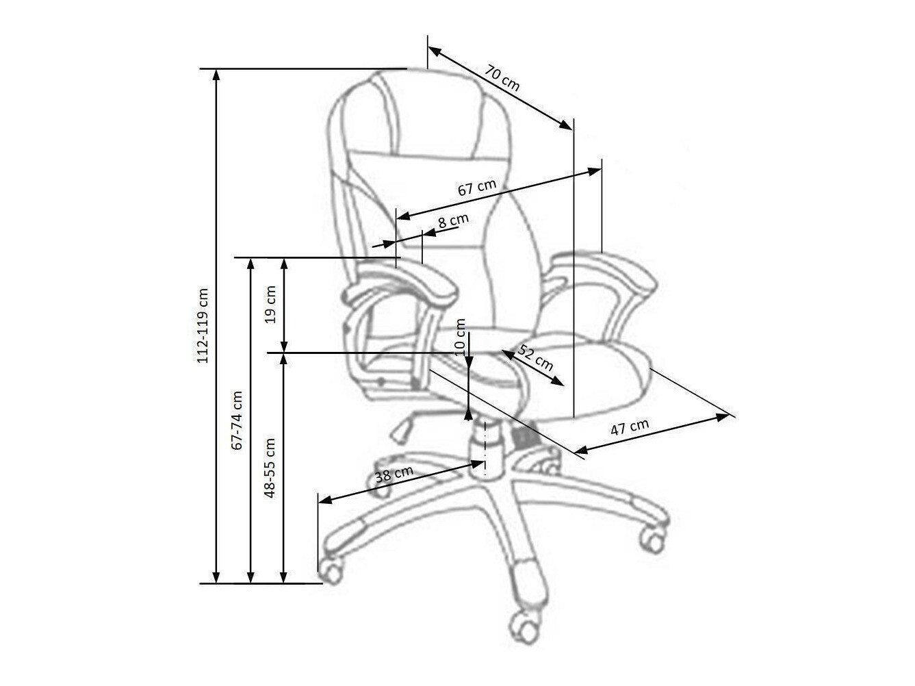 Bureaustoel Houston 189 (Lichtbruin)