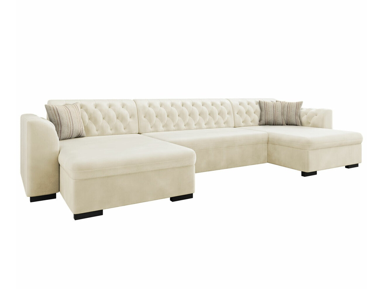 Chesterfield hoekbank Comfivo 255 (Magic Velvet 2250 + Senegal 825)