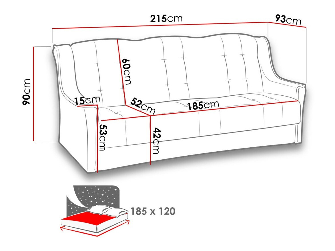 Slaapbank Providence 109 (Ibiza 17 + Ibiza 15)