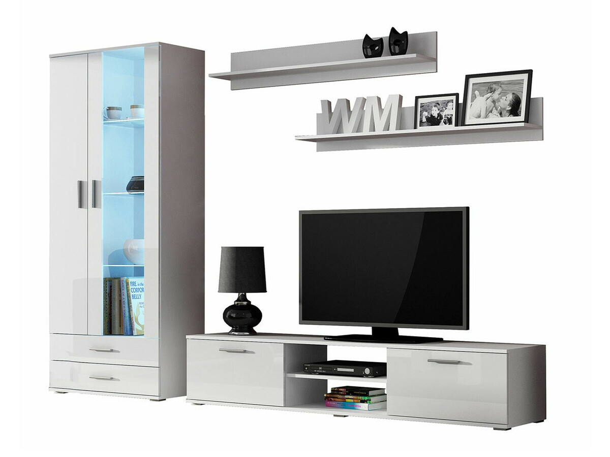 Woonkamerset Tornola 115 (Wit + Glanzend wit)