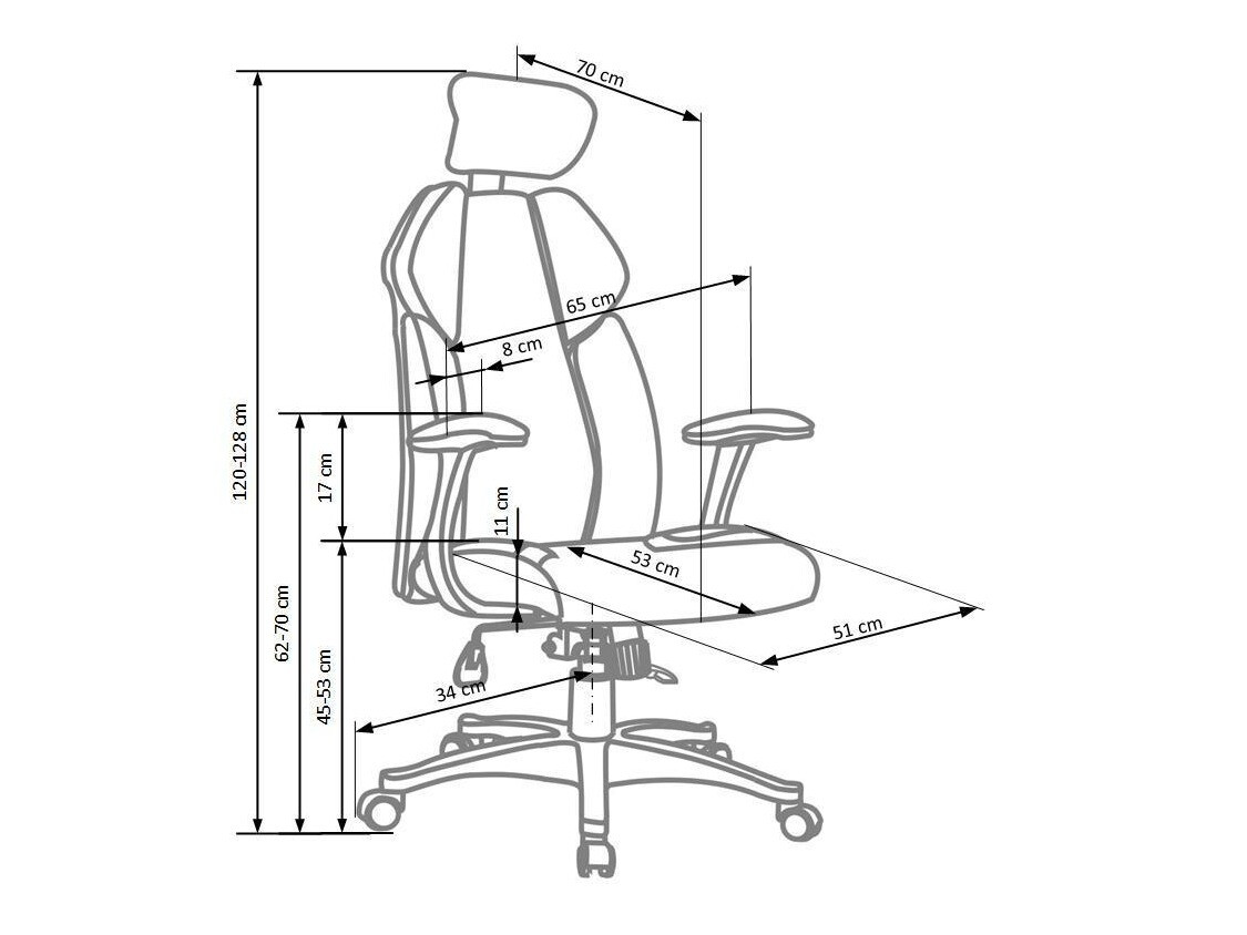 Bureaustoel Houston 1492 (Zwart + Wit)