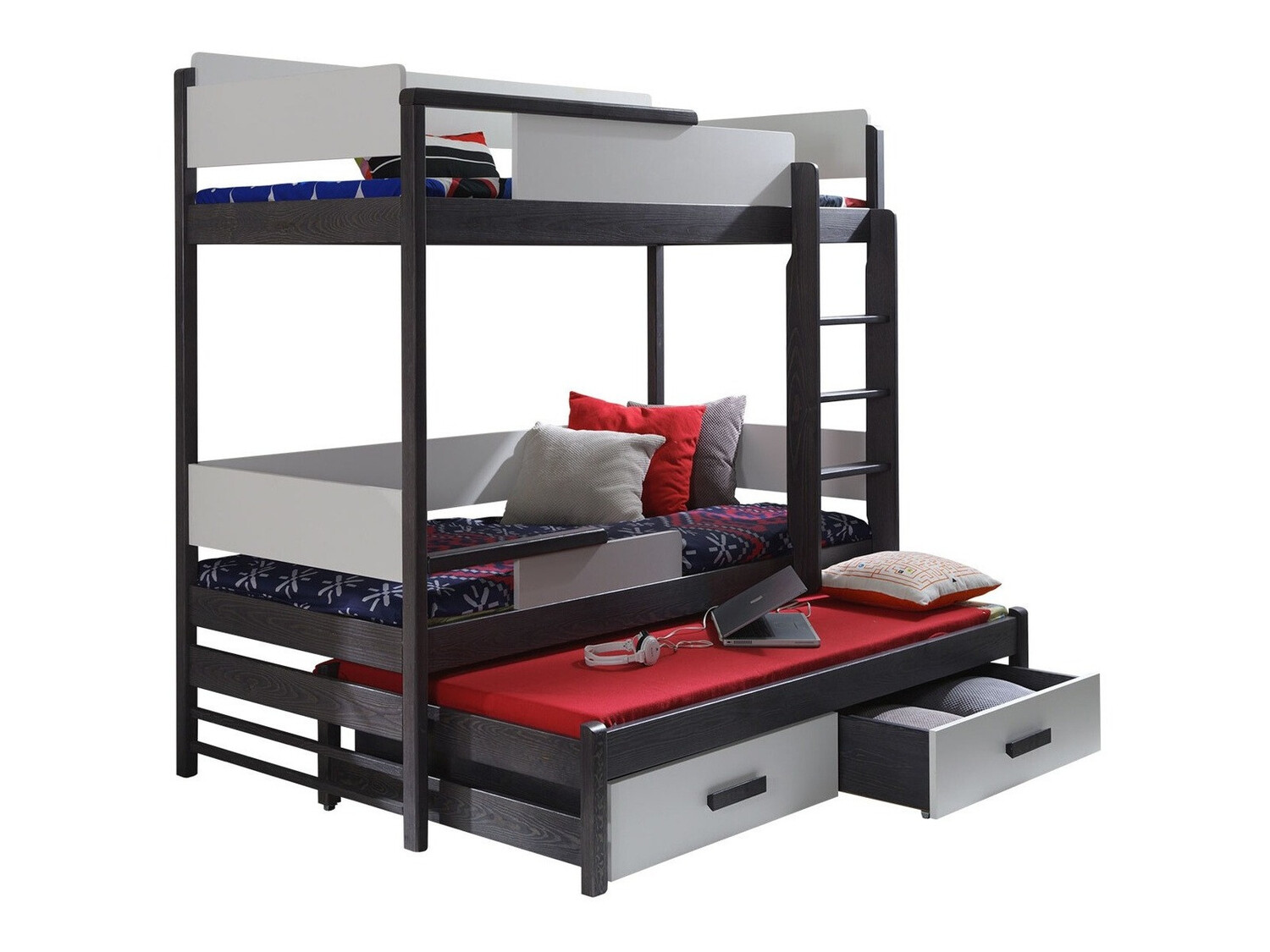 Stapelbed Henderson 114 (Grafiet + Grijs)