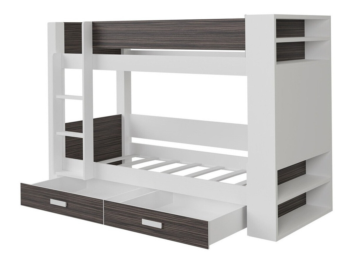 Stapelbed Henderson 142 (Wit + Donker Zebrano)