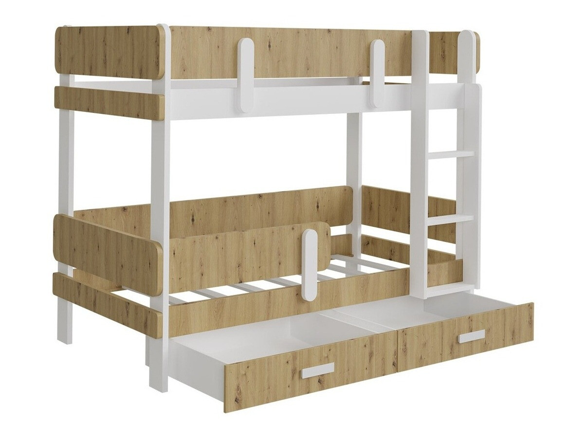 Stapelbed Henderson 143 (Wit + Artisan eiken)