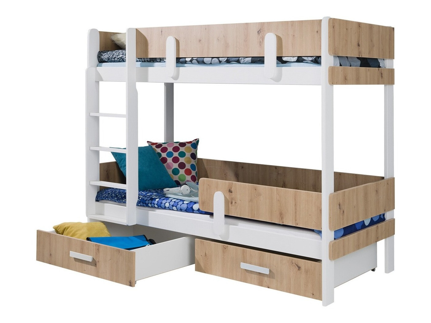 Stapelbed Henderson 144 (Wit + Artisan eiken)