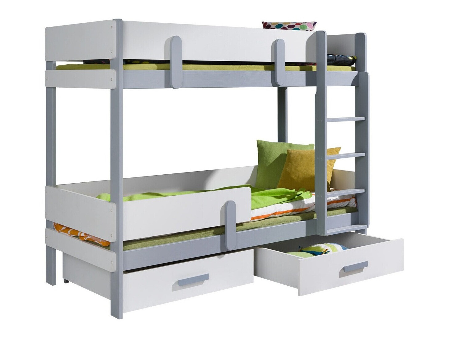 Stapelbed Henderson 144 (Wit + Grijs)