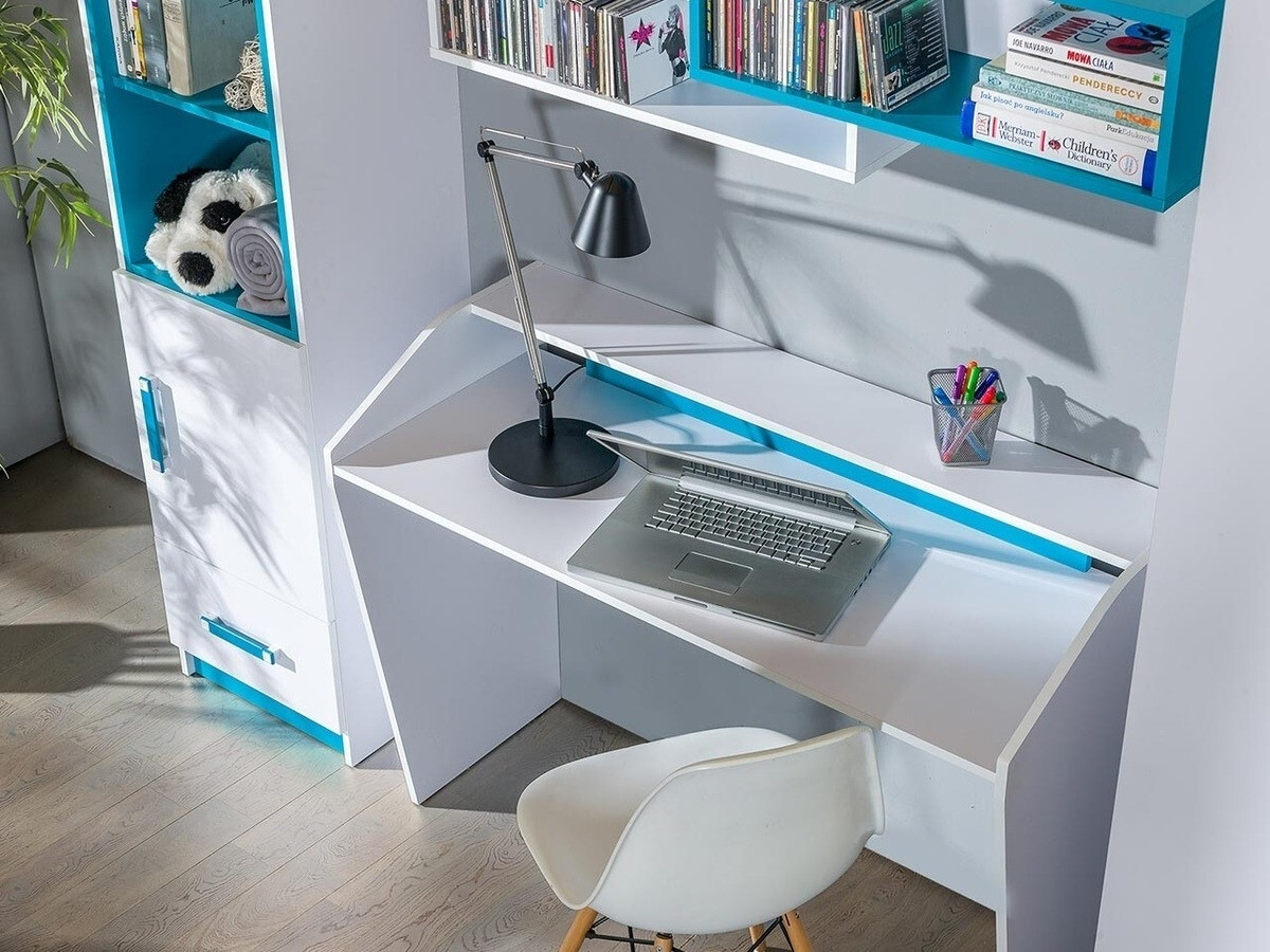 Bureau Sorviru 100 (Wit + Turquoise)