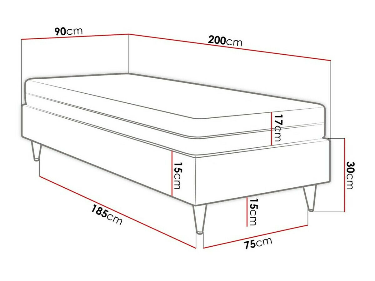 Boxspring Logan 108 (Manila 26)