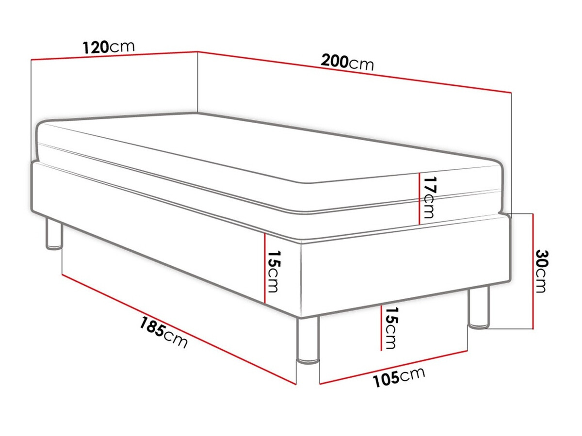 Boxspring Logan 107 (Soft 017)