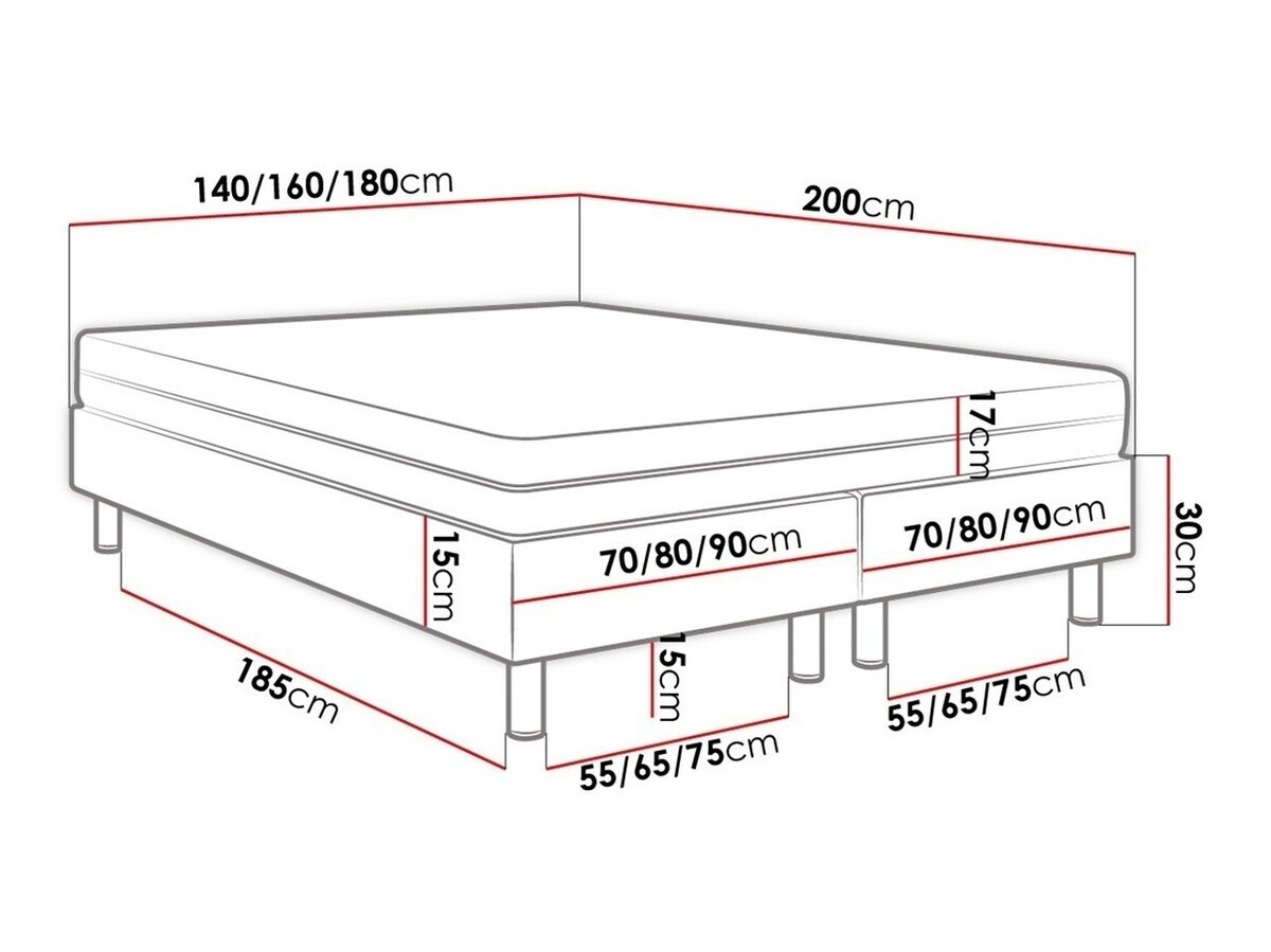 Boxspring Logan 103 (Manila 26)