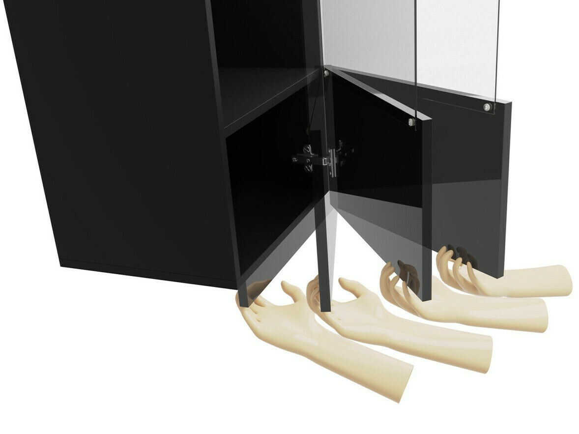 Woonkamerset Tivdalu 109 (Zwart + Glanzend zwart)