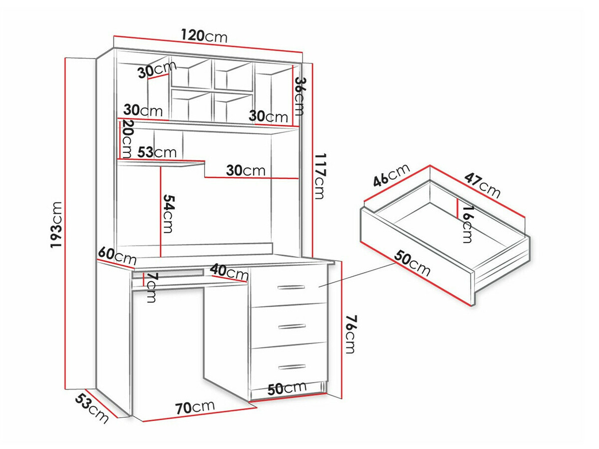 Bureau Campus (Wit + Glanzend wit)