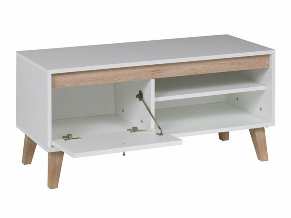 Woonkamerset Delbene 121 (Licht San Remo eiken + Mat wit)