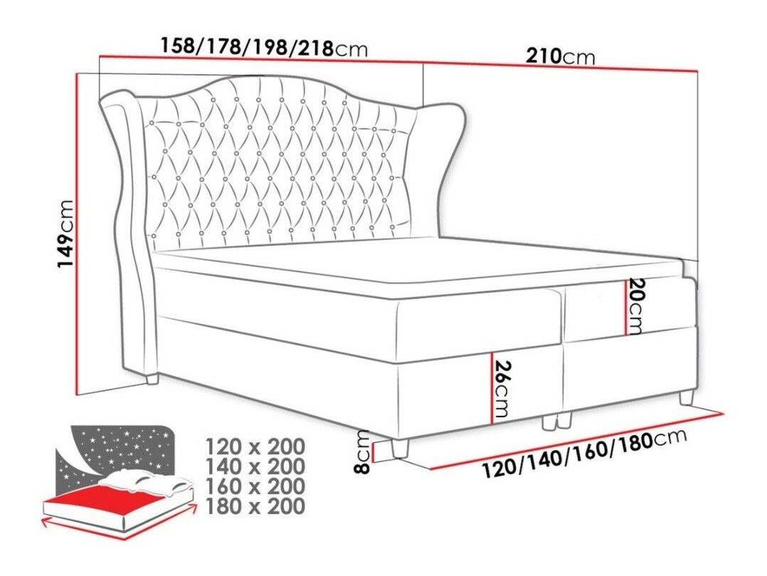 Boxspring Poeta (Kronos 29)