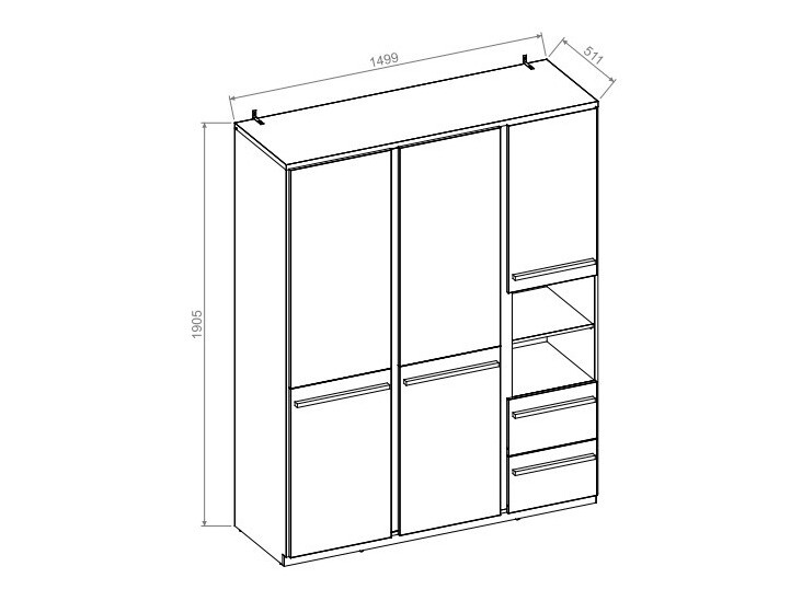 Kledingkast Felfera 100