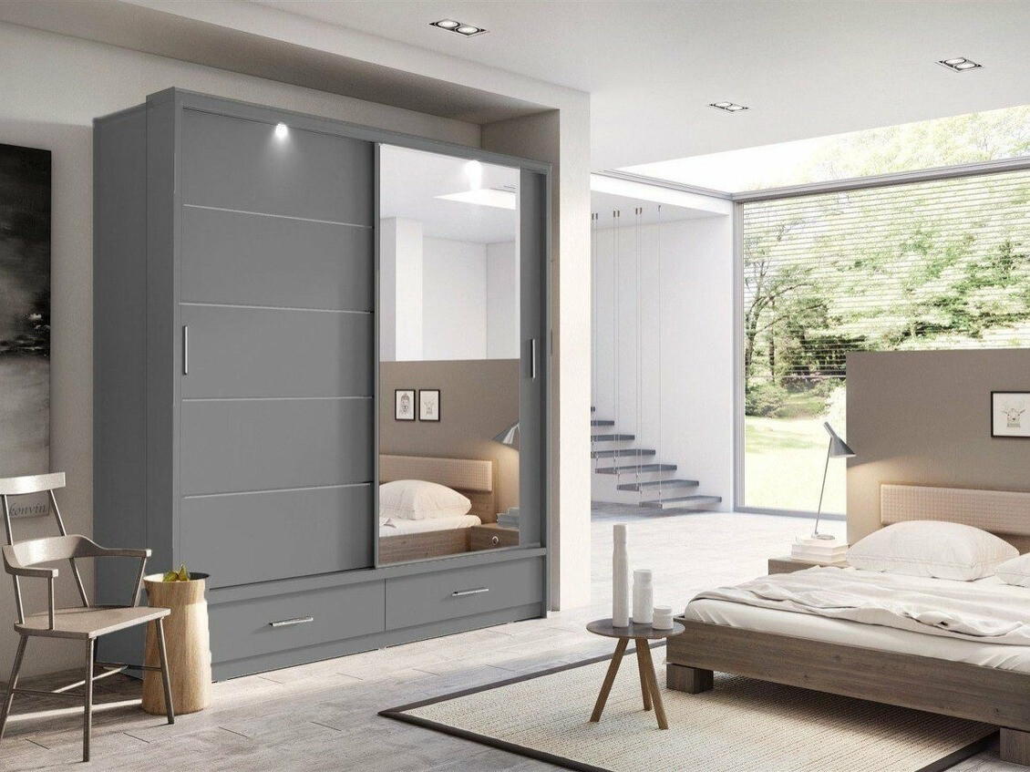 Kledingkast Fresno 104 (Grijs)