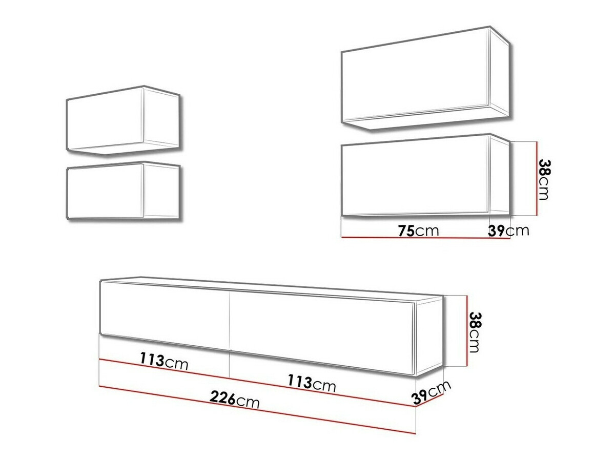 Woonkamerset Corbele 107 (Zwart)