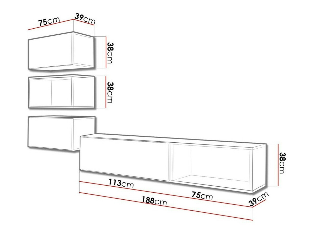 Woonkamerset Corbele 109 (Zwart)